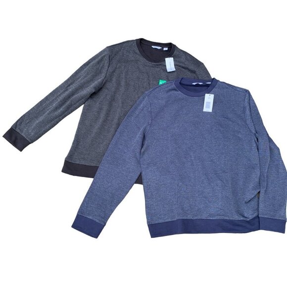 BUNDLE of 2 Brand New Calvin Klein Sweatshirt XL Gray & Blue - Picture 2 of 9